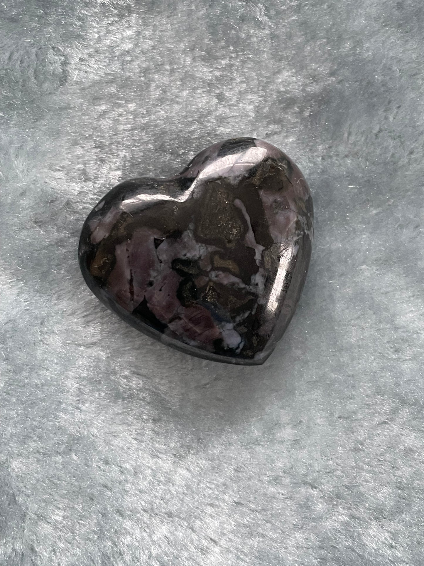 Indigo Gabbro Crystal Heart