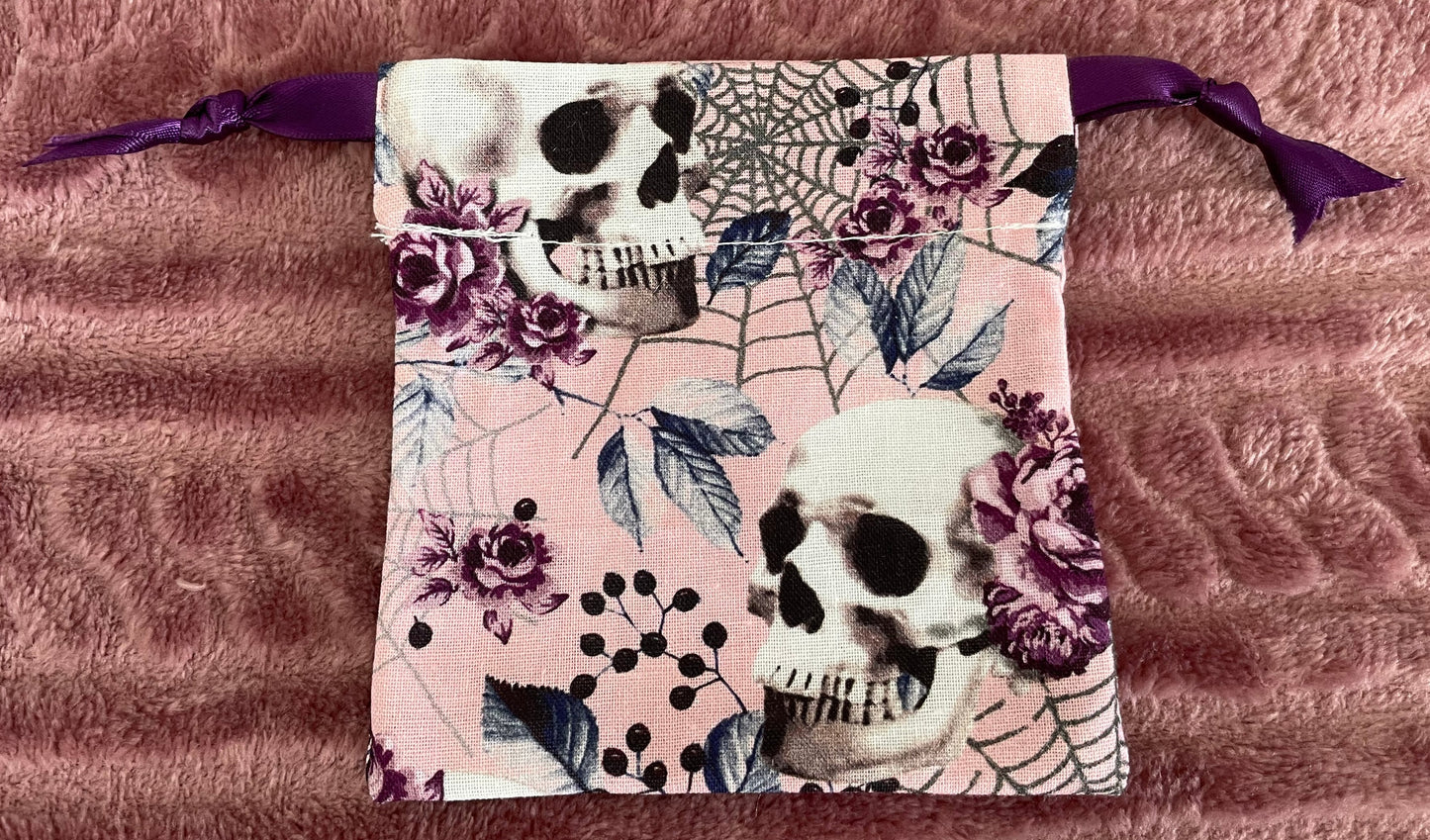 Spell Bag - Floral Skulls