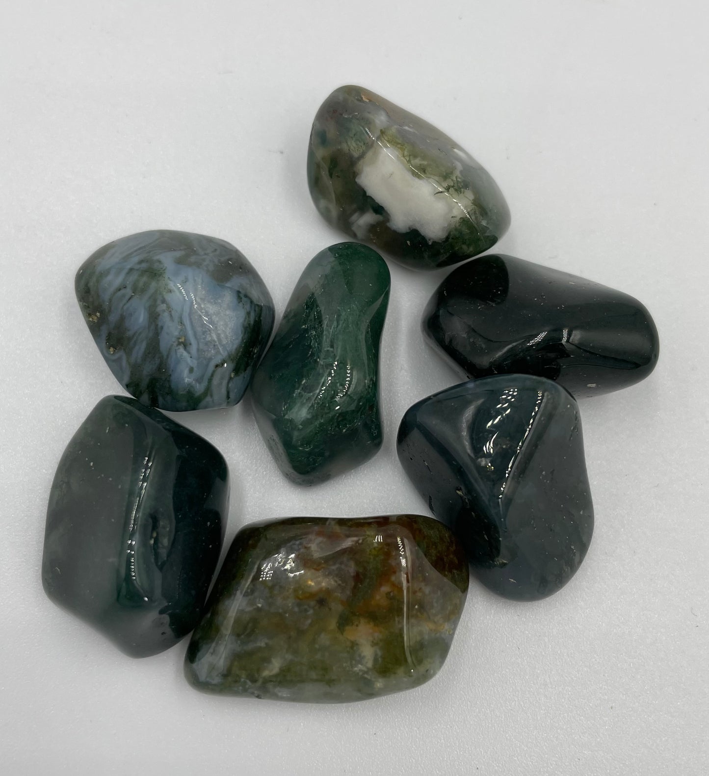 Green Moss Agate - Tumbled