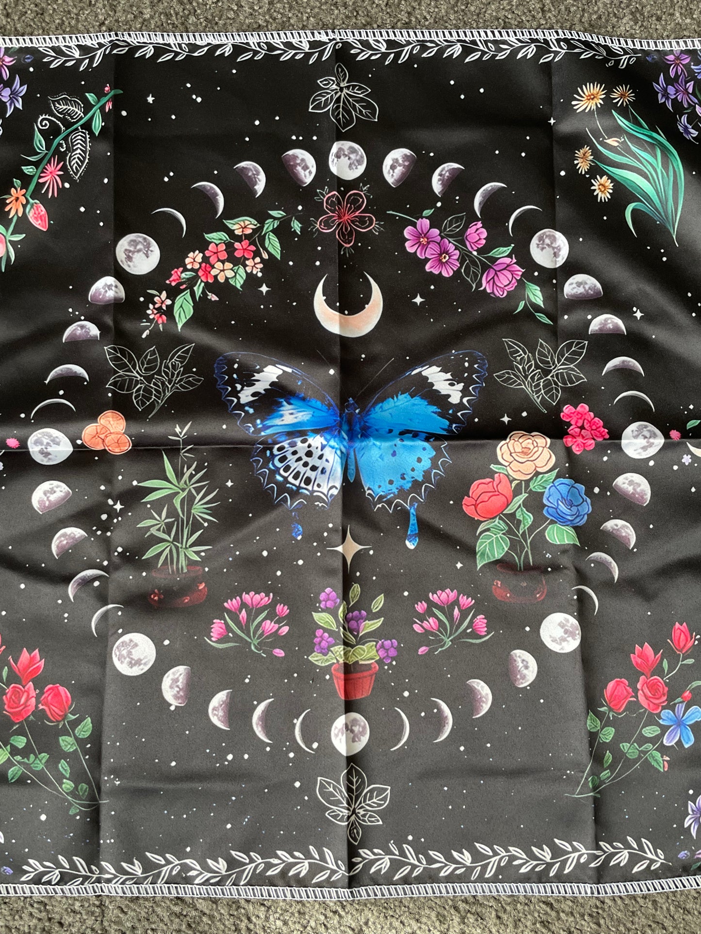 Altar Cloth Blue Butterfly Design