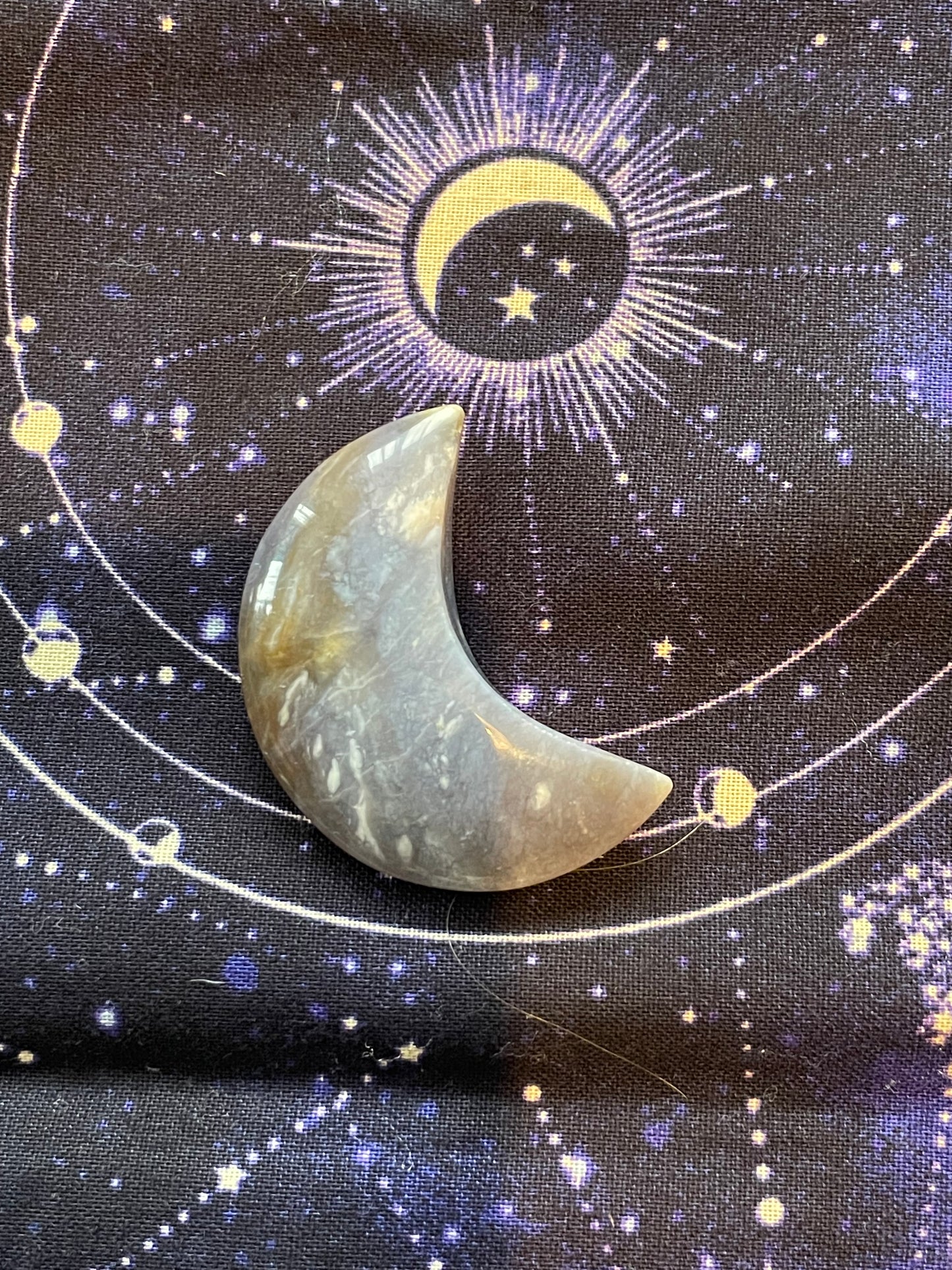 Purple Chalcedony Moon Crystal