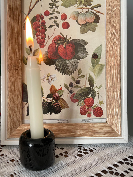 Black Ceramic Spell Candle holder