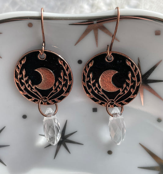 Vintage Style Moon Earrings