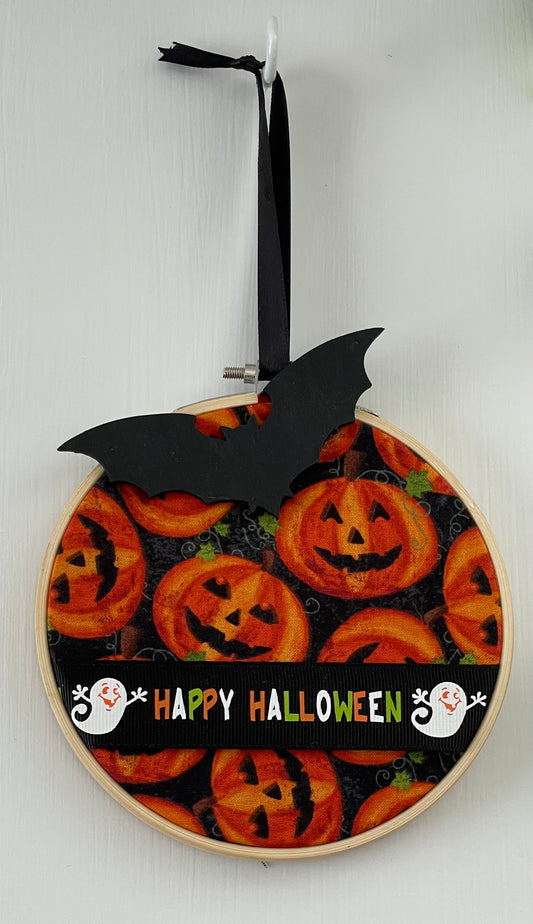 Hanging Embroidery Hoop Decor - Halloween