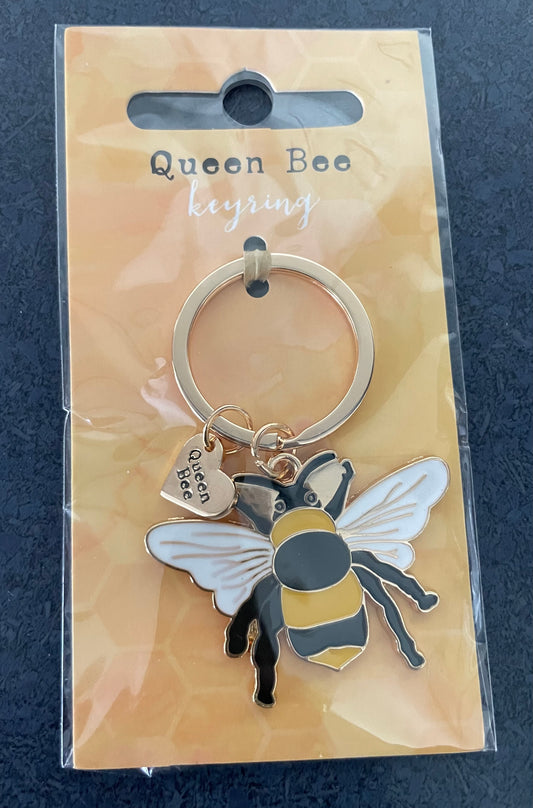 Queen Bee Enamel Keyring