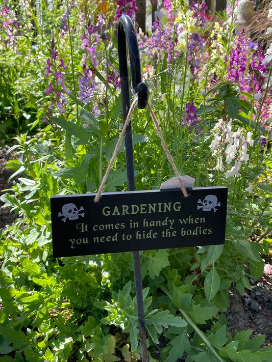 Gardening Comes In Handy Hanging Sign