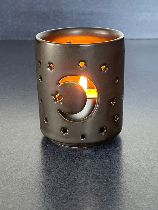 Black Mystical Moon Cut Out Tealight Holder