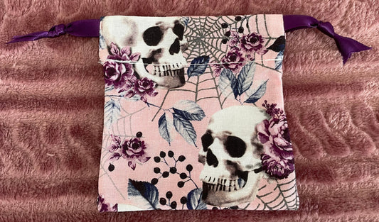 Spell Bag - Floral Skulls