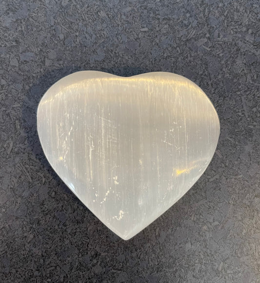 Selenite Heart-Shaped Crystal