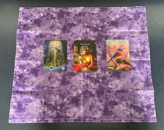 Tarot Spread Mat - Purple Sparkle